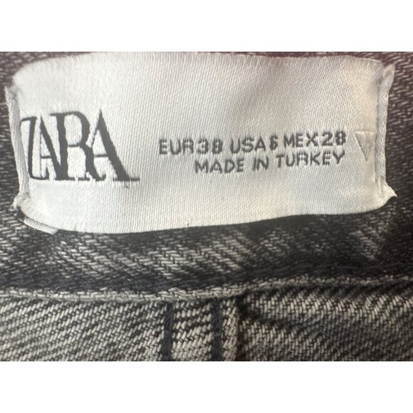 2/$30 ZARA Size 6 Grey High Rise Denim Jeans - Picture 5 of 15